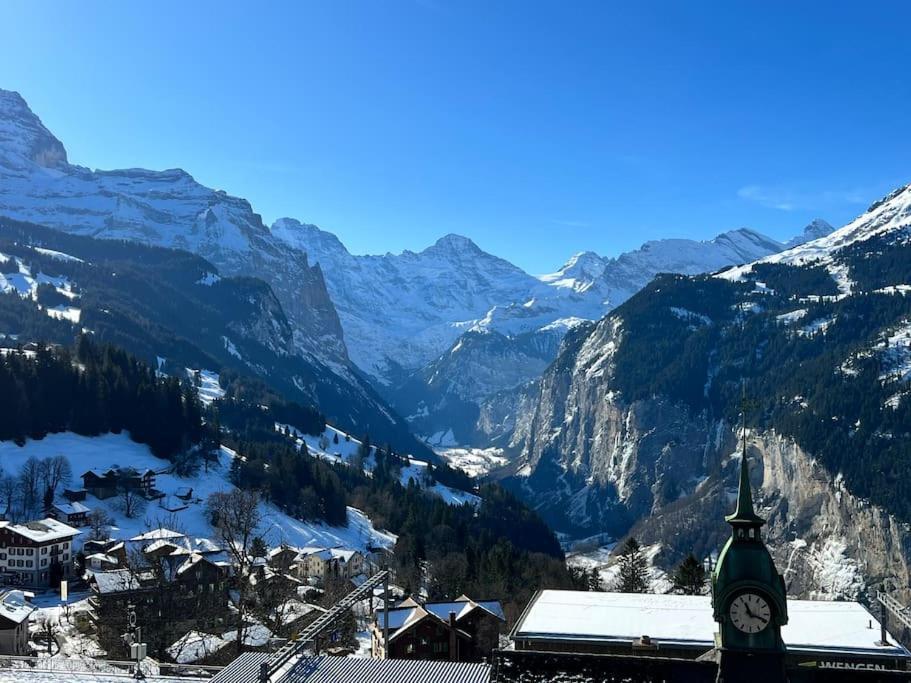 Wengen Apartment - Amazing Views, Centrally Located By Train Station Exterior photo